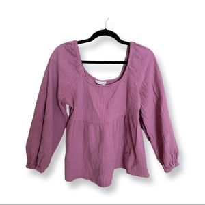 Universal Thread Pink Peasant Top